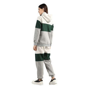 Chándales Deportivos con Capucha para Mujer de la Mejor Calidad, Diseño Casual Sólido 2 en 1, Transpirable, Manga Larga, para Correr, Venta al por Mayor - Product Image 2