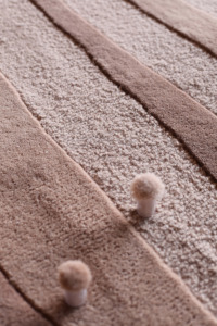 Alfombra de área de lujo con mechones altos, hecha a mano, abstracta y moderna, de lana y tencel con reverso de látex, antidesgarro, para decoración del hogar. - Product Image 3