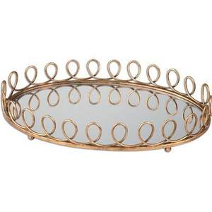 High End Metal And <b>Mirror</b> Tray Created For Luxury Interior Decor And Elegant <b>Table</b> Settings - Product Image 1