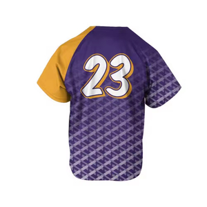 All Seasons Adult <b>Fit</b> Custom Purple Geometric Print <b>V</b>-Neck Short Sleeve Jersey Unisex Quick Dry Sublimation Sport Shirt - Product Image 4