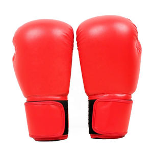 Guantes de boxeo tailandeses profesionales Logotipo personalizable Material de cuero transpirable Nuevo diseño con cierre de bucle de gancho para entrenamiento - Product Image 3