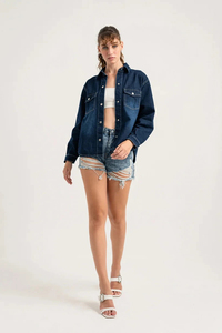 Nouveautés Mode Hiver : Veste en Jean Vintage pour Femme à Manches Longues et Boutons, Doublure en Fourrure Synthétique, Personnalisable et Abordable - Product Image 3