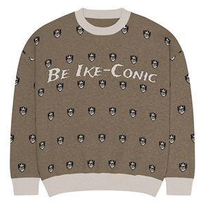 Pull en cachemire à manches longues Be Ike-Conic Signature Crest Knit avec logo frontal, motif imprimé et lettres pour l'été et l'hiver - Product Image 1