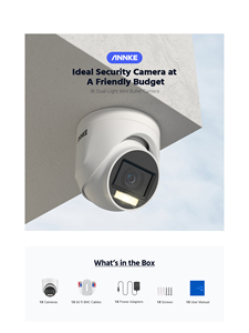 Annke 3K (5Mp) TVI <span class=keywords><strong>Analog</strong></span> CCTV Camera với âm thanh và thông minh ánh sáng kép tầm nhìn ban đêm trong nhà/ngoài trời sử dụng và thời tiết thiết kế - Product Image 6