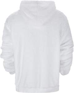 Sudadera con capucha de piel de Sherpa personalizable OEM al por mayor sudadera cálida de invierno con patrón sólido bordado ropa de invierno - Product Image 3