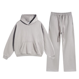 ชุดเสื้อฮู้ดดี้และกางเกงขายาวผ้าเฟรนช์เทอร์รี่เนื้อหนัก 430GSM พิมพ์ลายดิจิตอลด้วยเทคนิคสกรีนคุณภาพสูงสำหรับผู้ชาย ทรงครอปโอเวอร์ไซส์ - Product Image 3