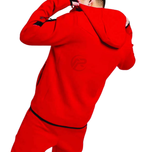 Men's <b>Winter</b> Plus Size Hooded Solid Customized Two Piece Tracksuit Set 100% Cotton Bulk - Product Image 2