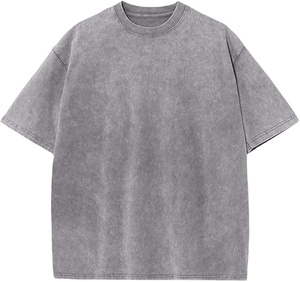T-shirt Oversize en Coton Lavé à l'Acide 250 g/m² pour Homme – Coupe Ample 100 % Coton – Vente en Gros 2026 - Product Image 2