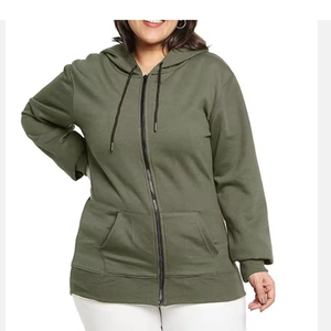 Sudadera de Forro Polar Extra Grande Personalizada para Invierno, Unisex, Manga Larga, para Mujeres y Hombres de Talla Grande, Sudadera con Capucha Lisa - Product Image 1