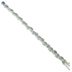 ART PALACE Bracelet en argent pour femme avec pierres précieuses améthystes, bijoux cadeau - Product Image 1