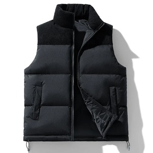 Winter Warm Cotton Vest for Men Thicken Fashion Mens Sleeveless <b>Jacket</b> Casual Stand Collar Windproof Vests Coats - Product Image 3