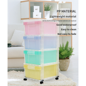 Fábrica OEM ODM 3/4/5 capas hogar colorido multiusos artículos diversos chico bebé plástico almacenamiento gabinete cajón <span class=keywords><strong>para</strong></span> <span class=keywords><strong>ropa</strong></span> con ruedas - Product Image 6