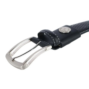 เข็มขัดกอล์ฟ35มม. แบบมีรูสำหรับผู้ชายหนังแท้พร้อมเข็มขัดหัวเข็มอัลลอยสำหรับผู้ชายโลโก้ออกแบบได้ตามต้องการ - Product Image 4