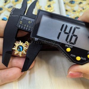 XK008 liontin perhiasan matahari mode untuk wanita kalung langit berbintang 18K kalung zirkon Planet semesta tembaga berlapis emas - Product Image 5