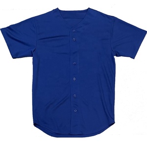 Maillots de baseball unisexes sur mesure de haute qualité, respirants, grande taille, en mesh, col en V, avec logo personnalisé - Product Image 4