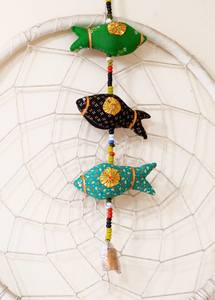 ของตกแต่งผนังแบบแขวนผนังสไตล์อินเดีย ดีไซน์ปลาสวยงาม งานฝีมือแบบโบโฮ เหมาะสำหรับตกแต่งบ้านและประตู - Product Image 6