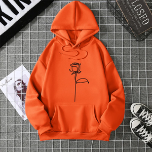 Sudadera con Capucha para Mujer, Invierno 2025, Unisex, con Bolsillos Dobles, Ropa Casual de Tallas Grandes, Estampada, Poliéster/Algodón - Product Image 5