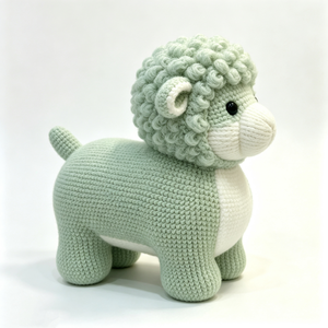 Peluche mouton au crochet personnalisée, amigurumi mouton, animal en peluche tricoté à la main, agneau en peluche doux au crochet, peluche sûre pour bébé - Product Image 5