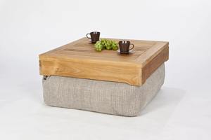 Table basse carrée en bois massif de style canapé, mobilier d'extérieur moderne de haute qualité pour le bureau à domicile, le salon - Product Image 2