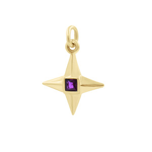 Dije de Plata de Ley 925 con Baño de Oro, Circonita Cúbica en Forma de Estrella, Certificado IGI, Engaste de Bisel, Joyería Unisex para Bodas - Product Image 5