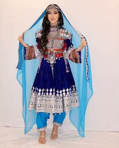 AFGHANI <b>DRESS</b> for WOMEN HANDMADE EXQUISITE and EYE CATCHING the BEAUTIFUL COLOUR <b>LONG</b> <b>GOWN</b> KUCHI TRIBE EMBROIDERY <b>DRESS</b> OEM ODM - Product Image 2