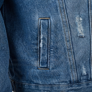 Custom Vintage Style <b>Denim</b> <b>Jacket</b> Hot Selling Solid <b>Black</b> Color Slim Fit Front Pockets Breathable Jean <b>Jacket</b> <b>Men's</b> Style - Product Image 5