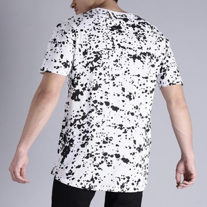 2020 hombres media manga TV nieve blanco negro impresión camiseta al por mayor 100% algodón camisetas con logotipo personalizado fabricado en Pakistán - Product Image 5