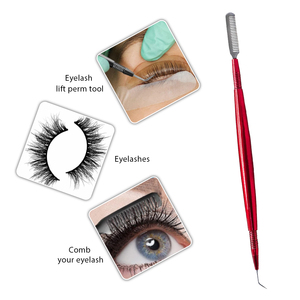 Herramienta 2 en 1 para Lifting de Pestañas de Marca Privada, Peine Separador de Pestañas y Cejas de Acero Inoxidable Reutilizable Rosa para Tinte y Lifting DIY en Casa - Product Image 4