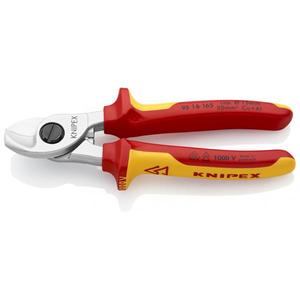 Cisailles à câbles Knipex testées VDE, ciseaux chromés avec poignées isolées multi-composants - Product Image 1