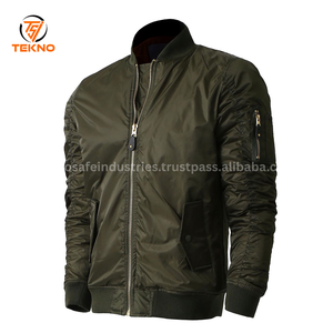 Chaqueta Bomber de satén de alta calidad para hombre: duradera, cómoda y perfecta para ropa informal de moda y estilo elegante Servicio OEM - Product Image 4