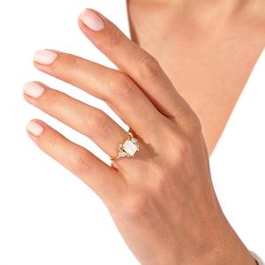 Joyería de piedras preciosas de piedra lunar para mujer, anillo de estilo bohemio plateado, joyería de plata de ley 925, anillo hecho a mano de tendencia, Regalo para mamá - Product Image 4