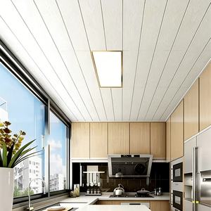 Panneau de <span class=keywords><strong>plafond</strong></span> en aluminium de type G à grain de bois simulé, système de <span class=keywords><strong>plafond</strong></span> intégré ignifuge pour usage domestique, commercial et extérieur - Product Image 5