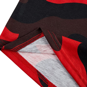 <b>Red</b> <b>and</b> <b>Black</b> Men's Lightweight Breathable Camouflage Tank <b>Top</b> 100% Cotton Sporty Style Knitted Weaving Method - Product Image 2