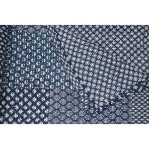 Cubrecama de Algodón Indio Kantha con Parches Indigo, Hecho a Mano, de Lujo, en Tamaños King y Queen, Peso Personalizado para Hogares y Hoteles - Product Image 2