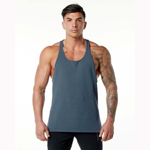 94% algodón 6% Spandex relajado sudor transpirable de corte bajo Neckline abierto Racerback Ballena Azul hombre ASOS Stringer - Product Image 1