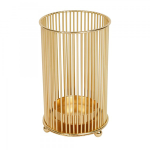 Porte-bougie Antique en fer et métal rouillés, 1 pièce, pilier en verre - Product Image 4