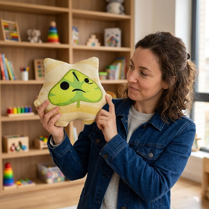 Aika Funny Grumpy Leaf, poupée en peluche anthropomorphe, cadeau <span class=keywords><strong>geek</strong></span>, jouet en peluche fantaisie - Product Image 5