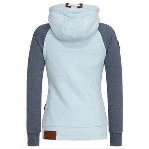 เสื้อฮู้ดผ้าฟลีซผ้าฝ้าย100% สำหรับสตรีทแวร์มีฮู้ดคอปกและซิปปิดสีดำและสีเหลืองสำหรับเด็กผู้หญิง - Product Image 4