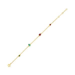 Hot Sale 925 <b>Sterling</b> <b>Silver</b> Classic Style Garnet Gemstone <b>Bracelet</b> Gold Plated Ready Stock for Weddings Parties or Gifts - Product Image 3