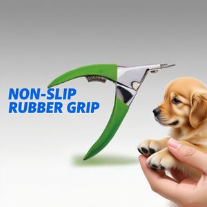 Cortaúñas profesional ecológico de acero inoxidable para mascotas para perros y gatos con recortador multifunción y mango recubierto de PVC - Product Image 3