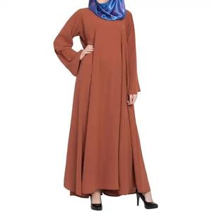 Robe de prière jilbab Abaya ceinture taille femmes Abaya modeste plaine couleur unie traditionnel islamique musulman Abaya caftan Baggy - Product Image 1