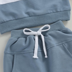 Ropa deportiva unisex para niños en blanco liso de invierno, Conjunto de sudadera con capucha de 2 piezas, ropa para niños, chándal para niños, chándales para niños - Product Image 4