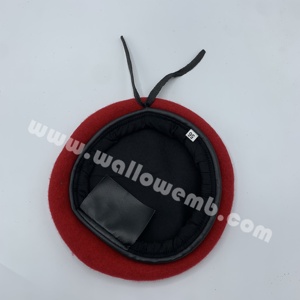 Unisex Premium Quality Red Wool <b>Beret</b> Cap Customizable Insignia Professional/Casual Headwear for Daily Sports Formal Beach - Product Image 4