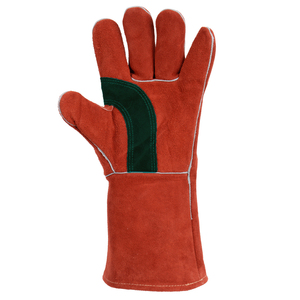 Gants de travail haut de gamme avec manchette de sécurité en cuir de vachette renforcé gants de soudage au pouce gants de sécurité résistants à la chaleur - Product Image 2