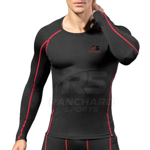 Plus Size Fitness Wear Men <b>Compression</b> <b>Shirts</b> High Quality Round Neck Men <b>Compression</b> <b>Shirts</b> - Product Image 2