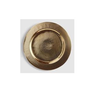 Placa de cargador de latón dorado de diseño para mesas de comedor glamurosas durante bodas, aniversarios y banquetes - Product Image 2