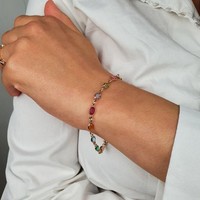 Bracelet tendance multi-quartz en laiton plaqué or avec perles brutes, style vintage, pour femme, luxe, toutes occasions, prix de gros, bijoux
