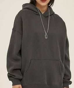 Sweat-shirt à capuche oversize pour femme, personnalisé OEM ODM, avec logo frontal tissé, idéal pour l'hiver, le plus vendu, style décontracté - Product Image 6