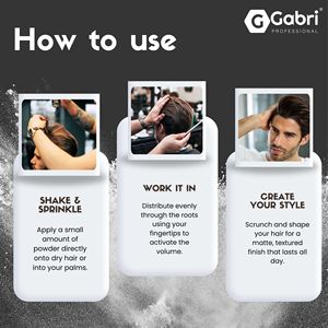 ผงจัดแต่งทรงผมสูตรน้ำ Gabri Professional Sea Salt Matte Look Thickening Molding S7 Ultra Strong 32 กรัม - Product Image 5