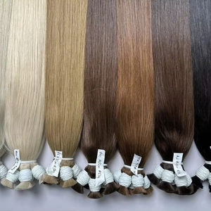 Precio al por mayor Extensiones de cabello a granel Fuerte y sin enredos Doble ahogamiento 100 gramos Colores claros 10 pulgadas - Product Image 1
